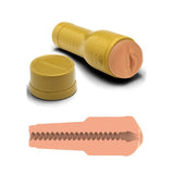 10.2 inch realistic masturbator tube with adjustable suction - peaches and screams