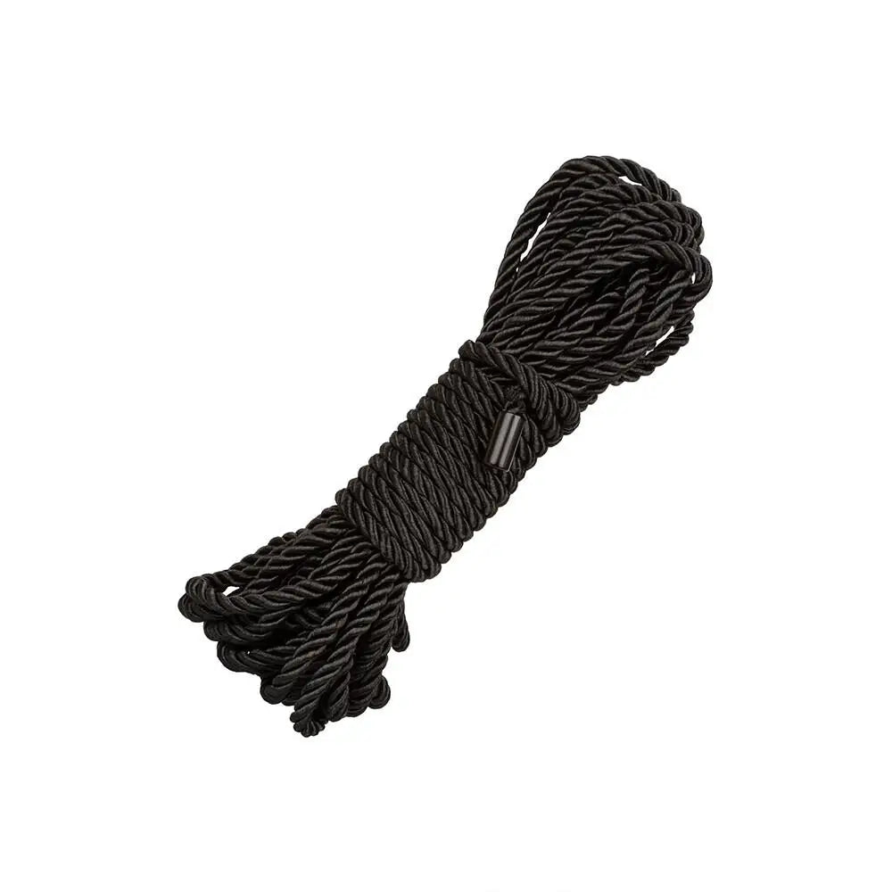 10 metres california cotton black bondage rope for bdsm - peaches and screams