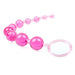 11.75-inch Jelly Pink Bendable Large Anal Beads With Finger Loop - Peaches and Screams