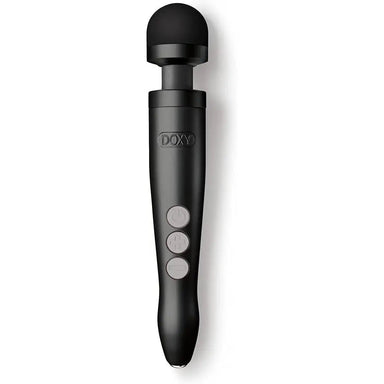 11 - inch Silicone Black Rechargeable Doxy Wand Massager - Peaches and Screams