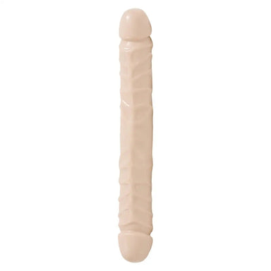 12 - inch Rubber Massive Double - ended Dildo With Detail Veins - Peaches and Screams