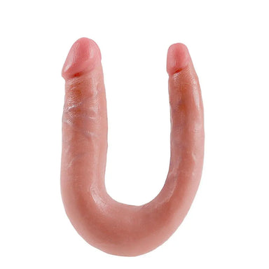 13-inch Pipedream Huge U-shaped Nude Double-ended Penis Dildo - Peaches and Screams