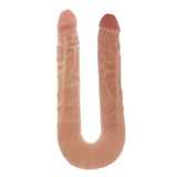 16 inch flesh bendable pvc double ended realistic dildo - peaches and screams