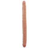 16 inch flesh bendable pvc double ended realistic dildo - peaches and screams