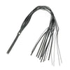 29 inch rimba black bondage 24 tail leather floppy whip - peaches and screams