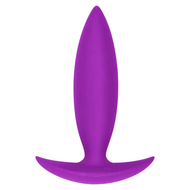 3.9-inch Toyjoy Silicone Purple Beginners Butt Plug With Flared Base - Peaches and Screams