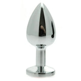3 inch rimba stainless steel ruby butt plug - peaches and screams