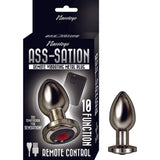 3-inch stainless steel black rechargeable vibrating butt plug - peaches and screams