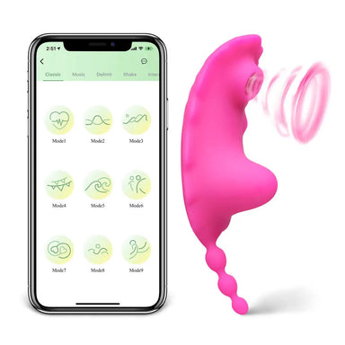 4 - inch Silicone Pink Rechargeable App Control Clitoral Vibrator - Peaches and Screams