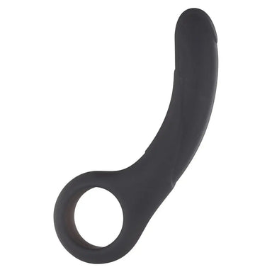 5.3-inch Toyjoy Silicone Black Prostate Massager With Finger Loop - Peaches and Screams