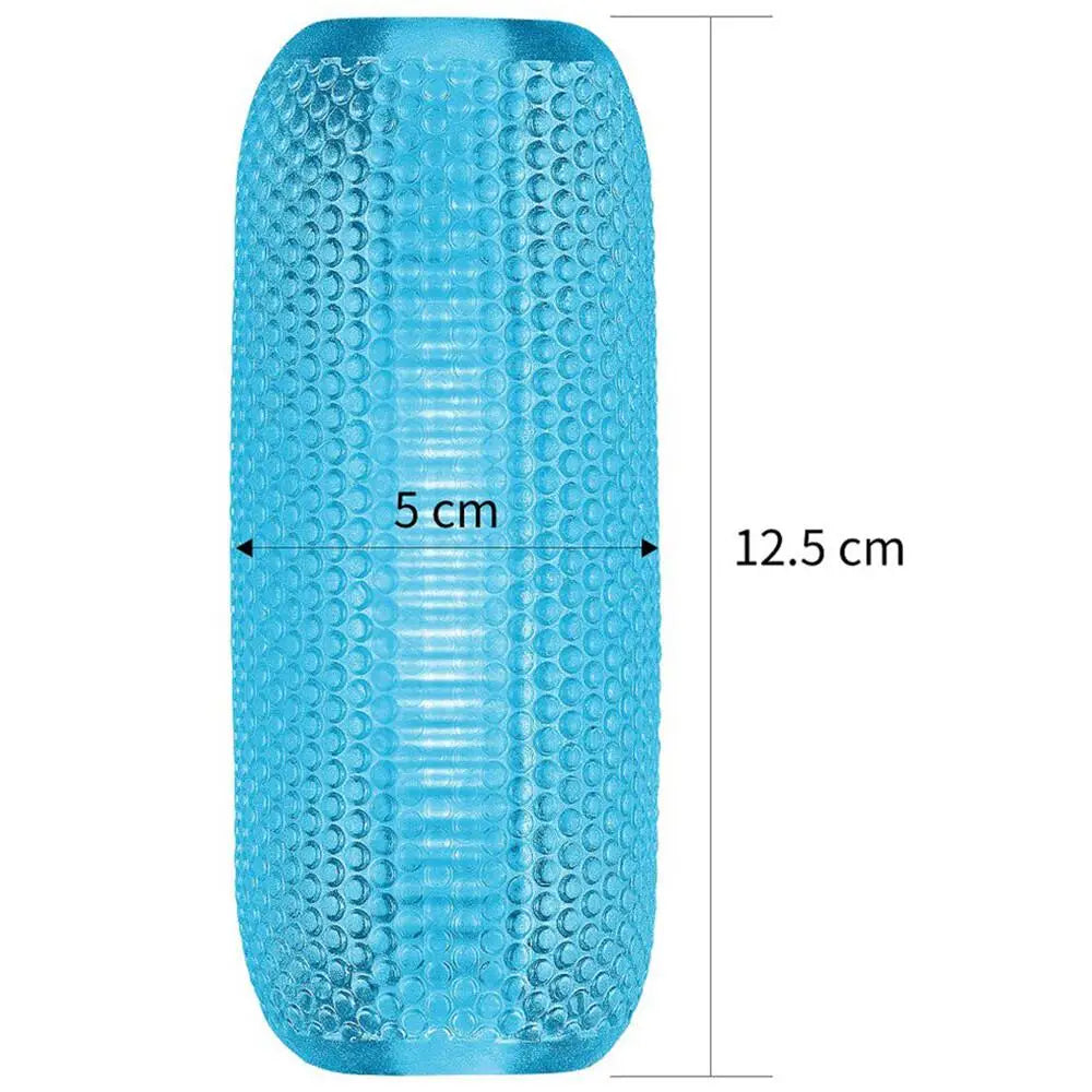 5 inch blue textured male masturbator for men - peaches and screams