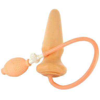 6.5 - inch Seven Creations Rubber Inflatable Butt Plug With Pump - Peaches and Screams