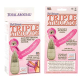 6 inch pink dildo and cock ring with bullet vibrator set - peaches and screams