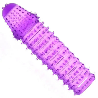 6-inch You2toys Purple Extra Textured Penis Sleeve Extender - Peaches and Screams
