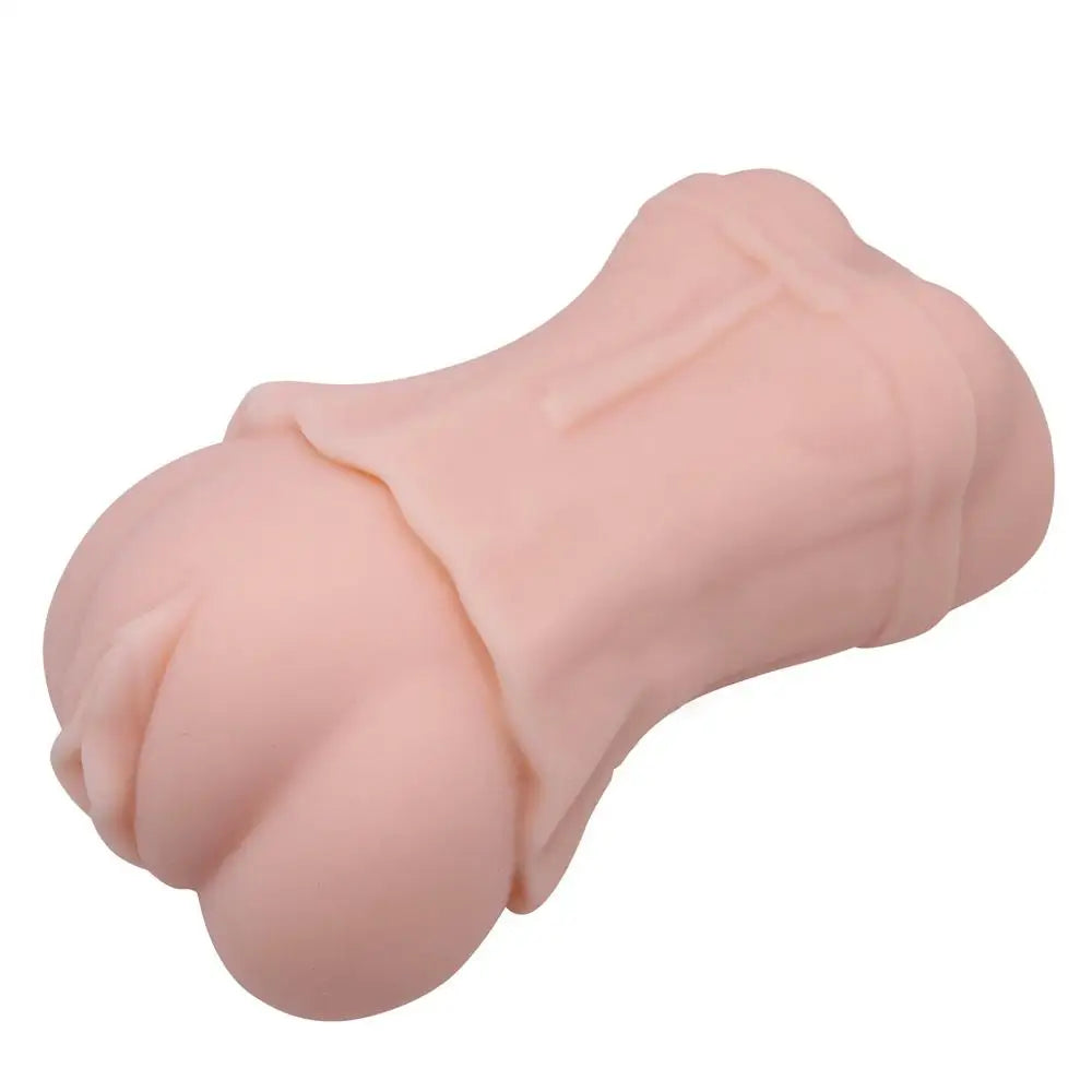 7-inch flesh pink super wet realistic pussy vibrator - peaches and screams