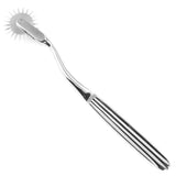 7 inch stainless steel silver power tools pinwheel for sensation play - peaches and screams