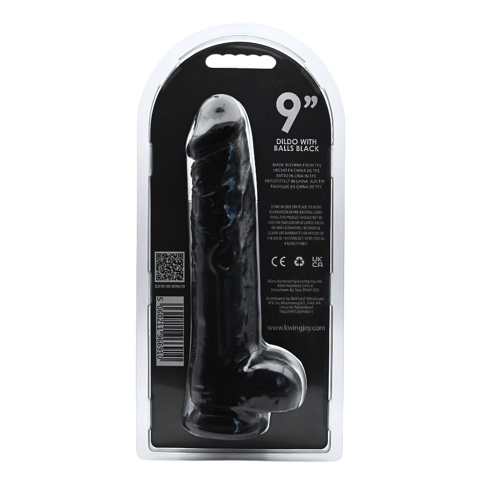 loving-joy-9-inch-dildo-with-balls-black