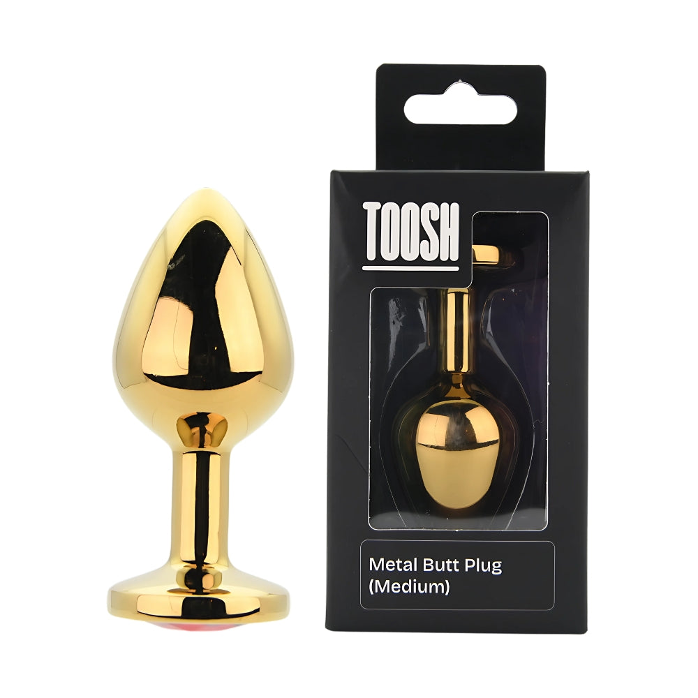 toosh-gold-metal-butt-plug-medium-red-stone