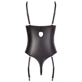 Abierta fina cupless string bodysuit in sexy wet look - 80c/m - peaches and screams