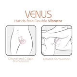 Adrien lastic venus hands free double vibrator - g-spot vibrators peaches and screams
