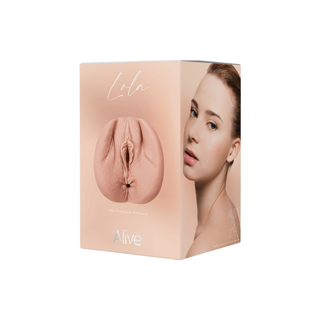 Alive lola realistic tpe dual channel masturbator - male masturbators peaches and screams