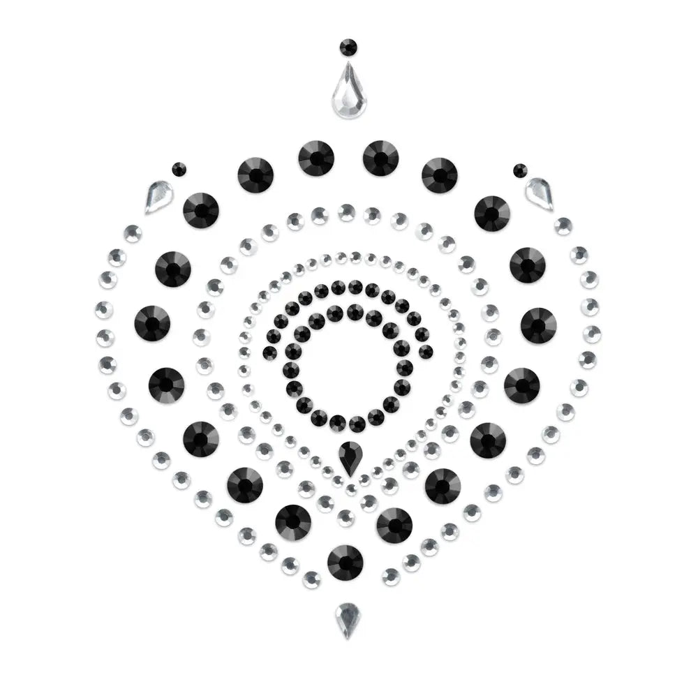 Bijoux indiscrets black flamboyant rhinestone body jewellery - peaches and screams