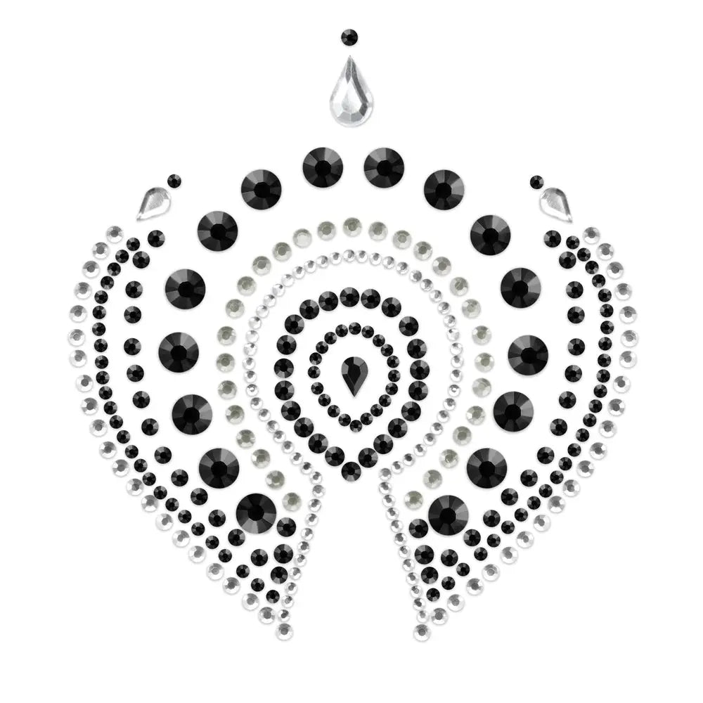 Bijoux indiscrets black flamboyant rhinestone body jewellery - peaches and screams