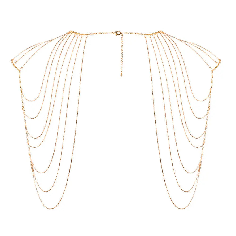 Bijoux indiscrets magnifique gold shoulder jewellery necklace - peaches and screams