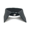 Black bondage leather shirt collar for bdsm play - peaches and screams