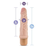 Blush novelties flesh pink 7.5 inch realistic vibrator - peaches and screams