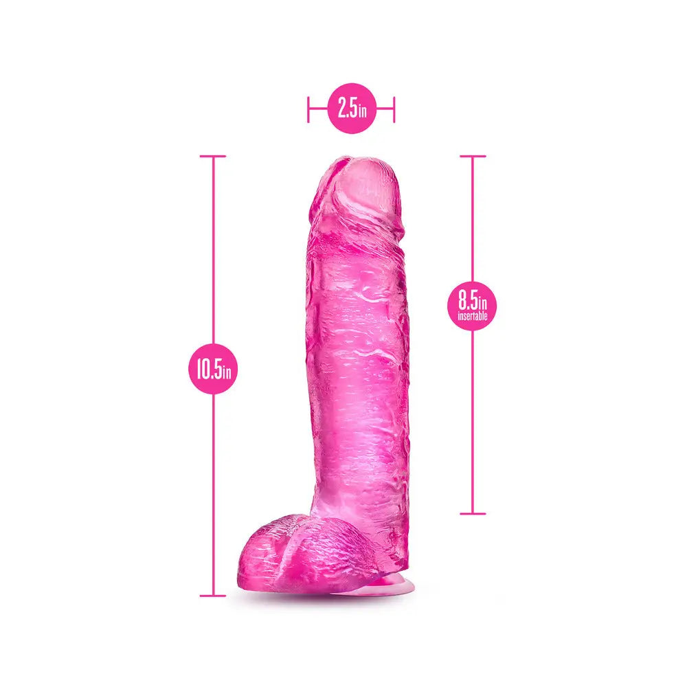 Blush Novelties Rubber Pink Realistic Dildo With Suction Cup - Peaches and Screams
