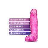 Blush novelties rubber pink realistic suction cup dildo 10.5 - peaches and screams