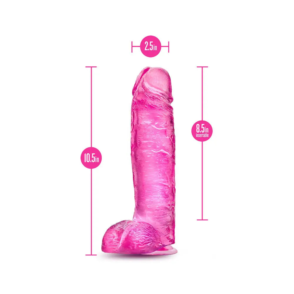 Blush novelties rubber pink realistic suction cup dildo 10.5 - peaches and screams