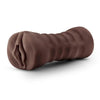 Blush novelties stretchy realistic feel brown vagina vibrator - peaches and screams