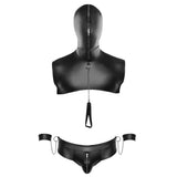 Bondage set with soft restraints and sensory accessories - peaches and screams