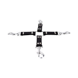 Bound leather 4 way hog tie - bondage restraints peaches and screams