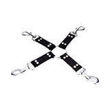 Bound leather 4 way hog tie - bondage restraints peaches and screams