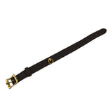 Bound nubuck leather choker with ’o’ ring - bondage collars peaches and screams
