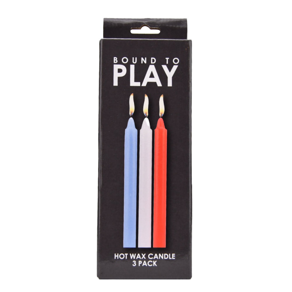 Bound to play. Hot wax candles (3 pack) - massage oils and candles peaches and screams