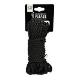 Bound to please silky bondage rope 10m black - bondage restraints peaches and screams