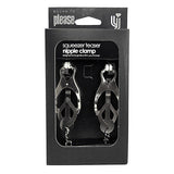 Bound to please squeezer teaser clover nipple clamps with chain - clit and nipple clamps peaches and screams