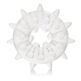 California exotic clear stretchy textured cock ring - peaches and screams