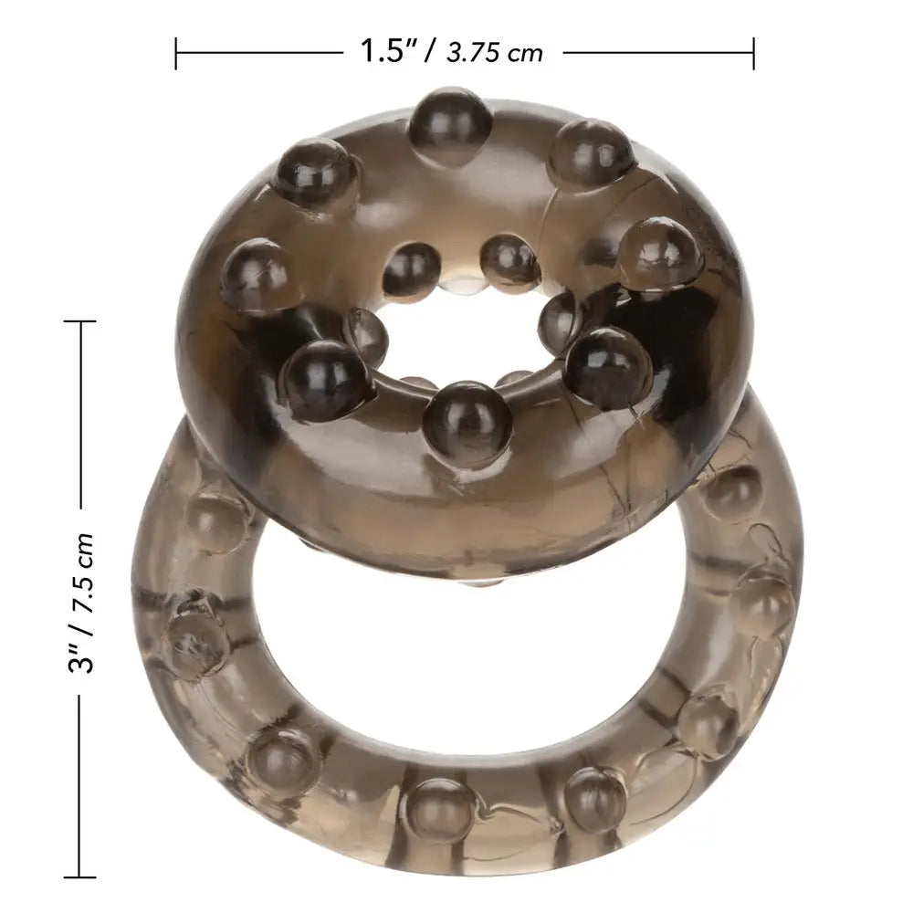 California exotic jelly black nobby cock ring - peaches and screams