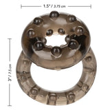 California exotic jelly black nobby cock ring - peaches and screams