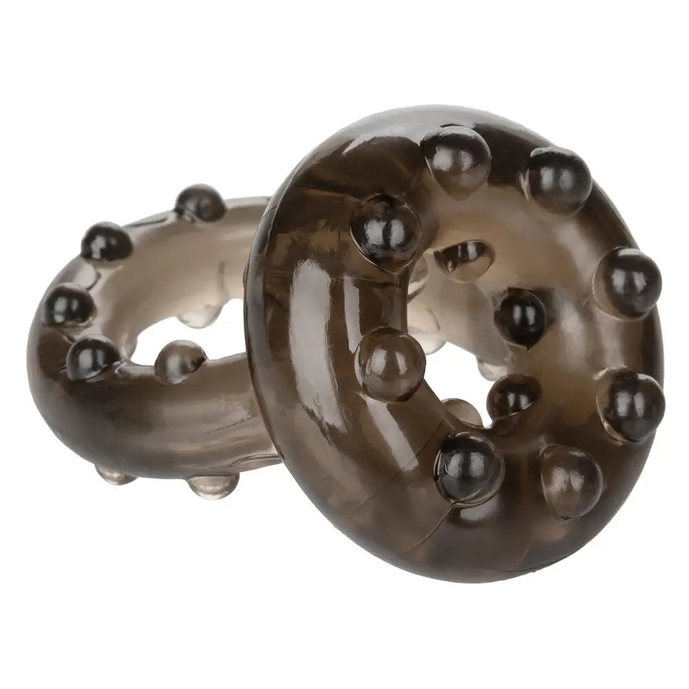 California exotic jelly black nobby cock ring - peaches and screams