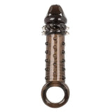 California exotic jelly grey stretchy penis sleeve with ring - peaches and screams