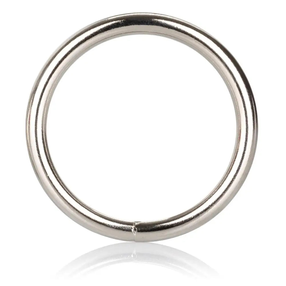 California exotic stainless steel 2 inch silver cock ring - peaches and screams