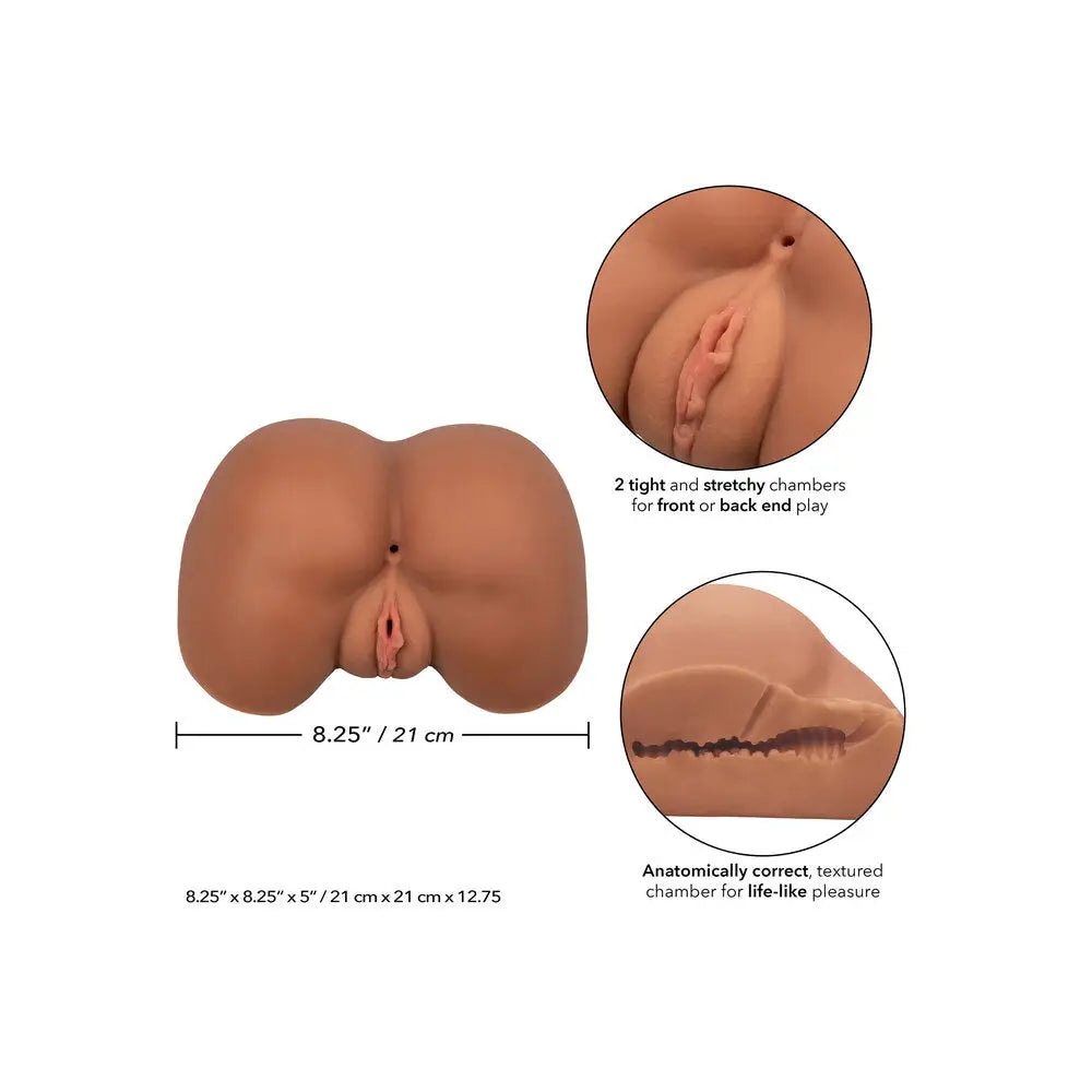 California exotic stretchy flesh brown vagina ass masturbator - peaches and screams