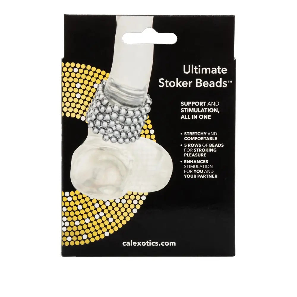 California exotic ultimate silver stroker beads cock ring - peaches and screams