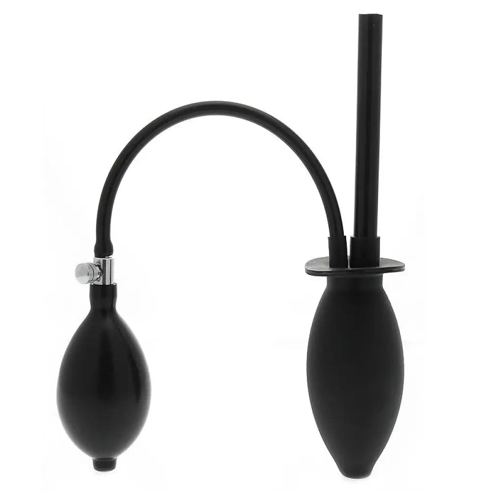Clean stream classic black inflatable anal balloon douche - peaches and screams